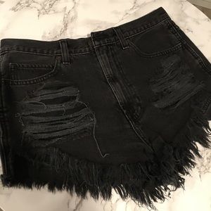 Abercrombie & Fitch Black High-Waist Shorts